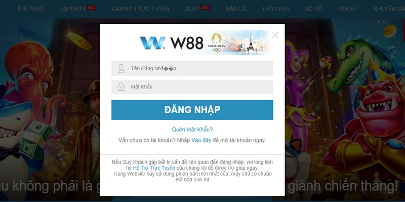 Nhập đúng thông tin để đăng nhập WW88 thành công